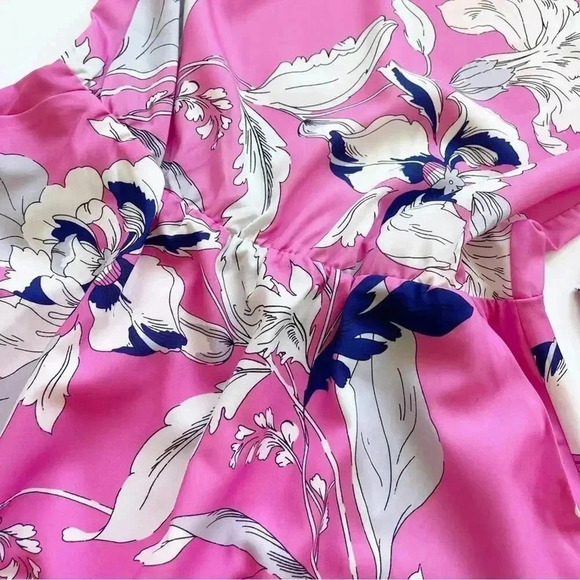 Yumi Kim One Shoulder Pink Floral Mini Dress NWT M - Picture 10 of 11